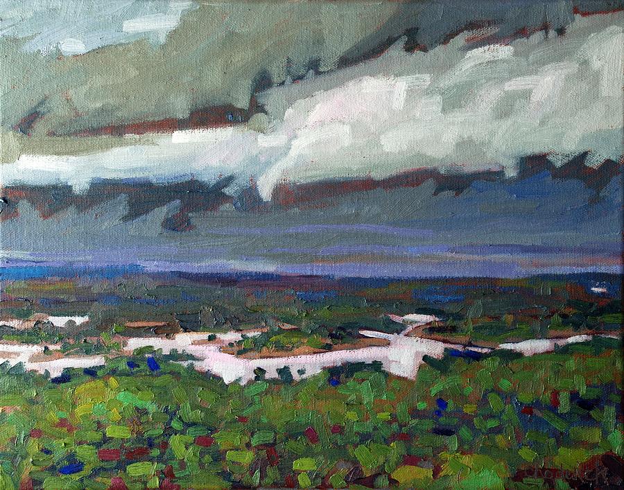 Fall Painting - Willisville Rain by Phil Chadwick