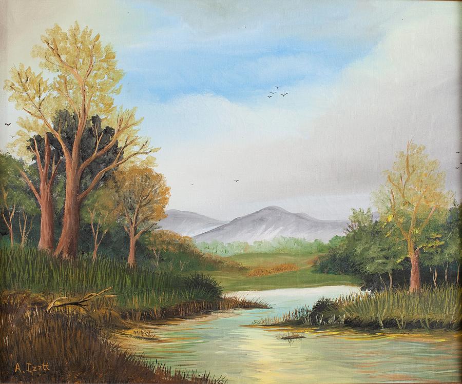 Willow Creek Painting by Alex Izatt