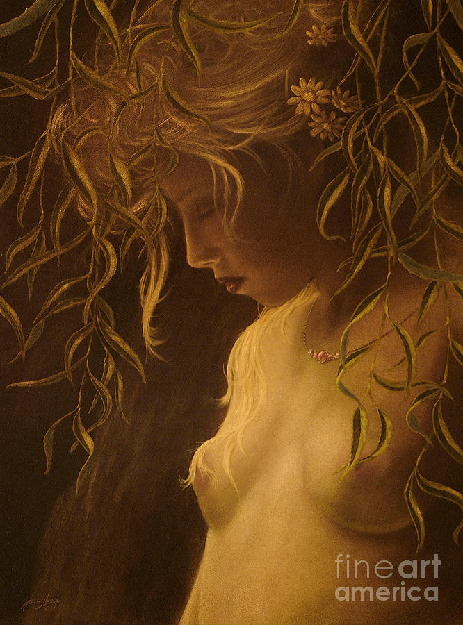Willow girl Painting by John Silver