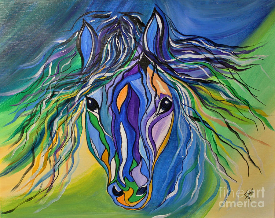 Willow the War Horse Painting by Janice Pariza