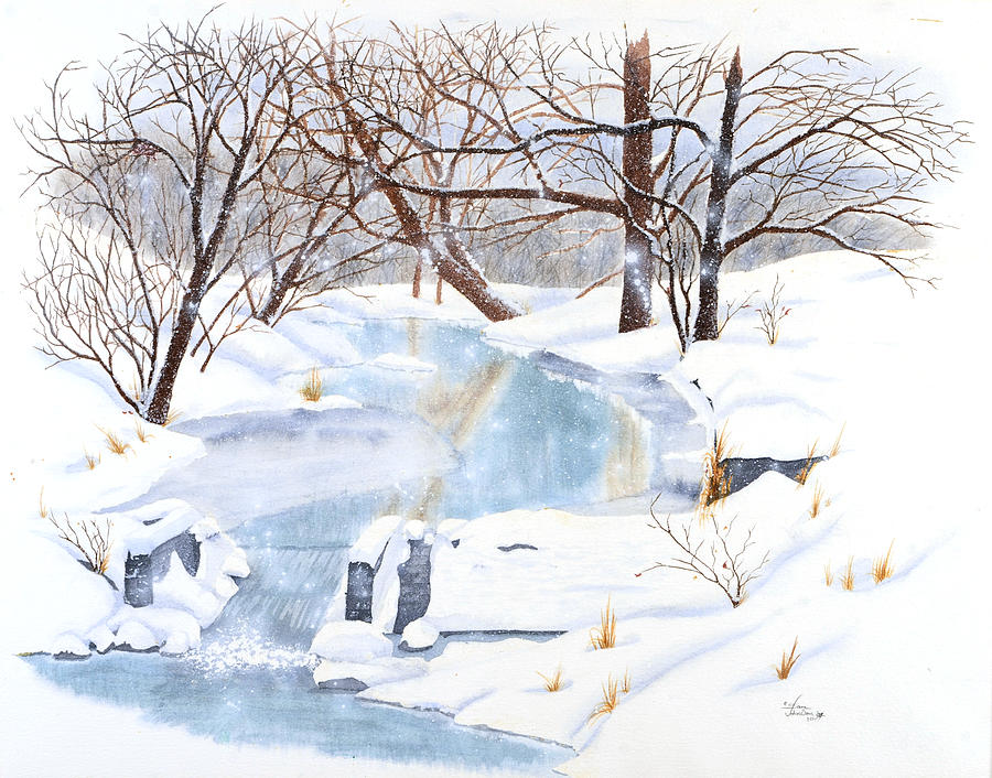 Willowood Winter Painting by Sam Davis Johnson