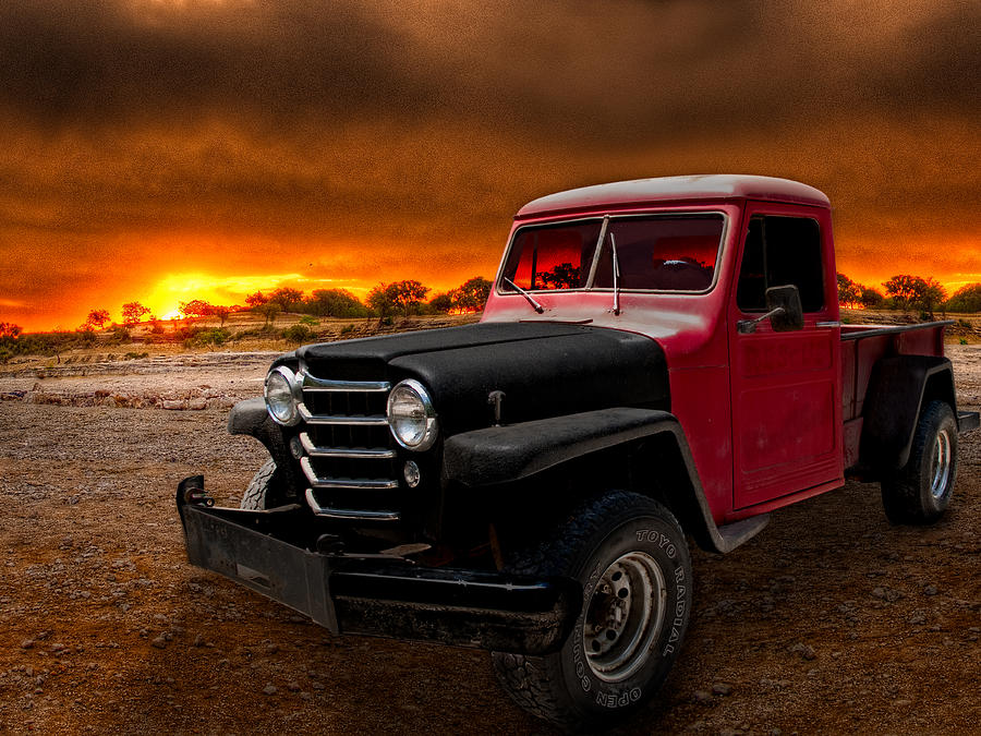 Willys Jeep Pickup Rat Rod Photograph by Chas Sinklier