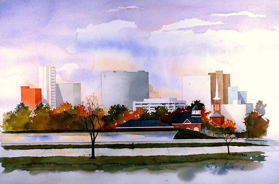 Wilmington Resevoir Skyline Painting by William Renzulli