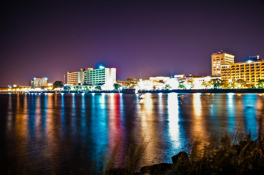 wilmington Waterfront at night  Photograph by Alex Grichenko