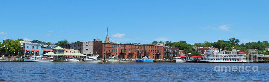 Colorful Wilmington Waterfront Skyline Photograph by Bob Sample