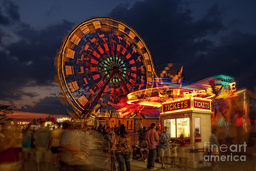 Wilson County Fair at Night Photograph by Dieter Spears - Fine Art America