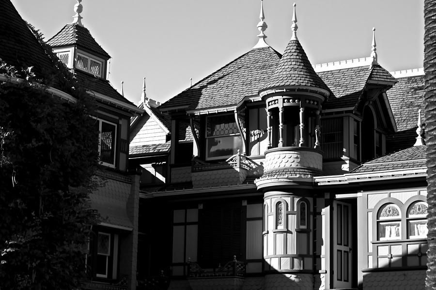 Winchester Mystery House 1 in BW Photograph by Christina Ochsner