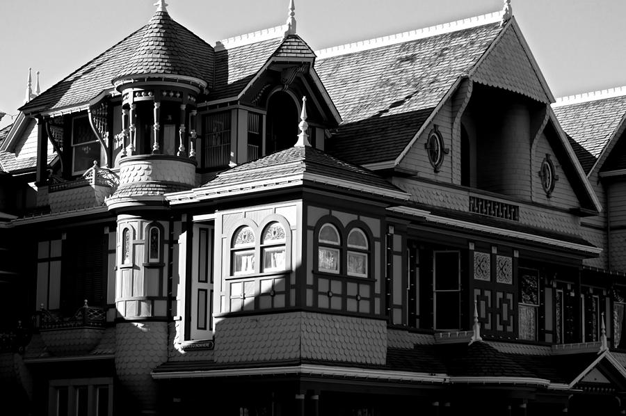Winchester Mystery House 2 In Bw Photograph