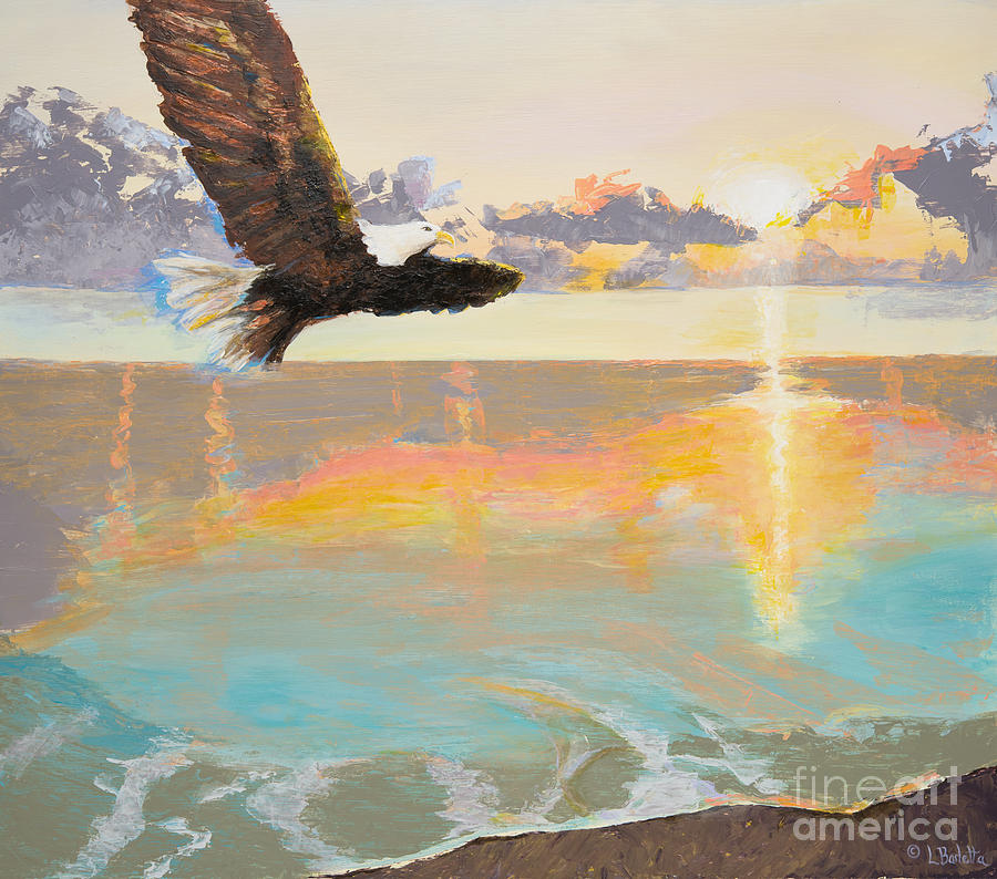 Eagle Painting - Wind and Spirit  by Lynne Barletta