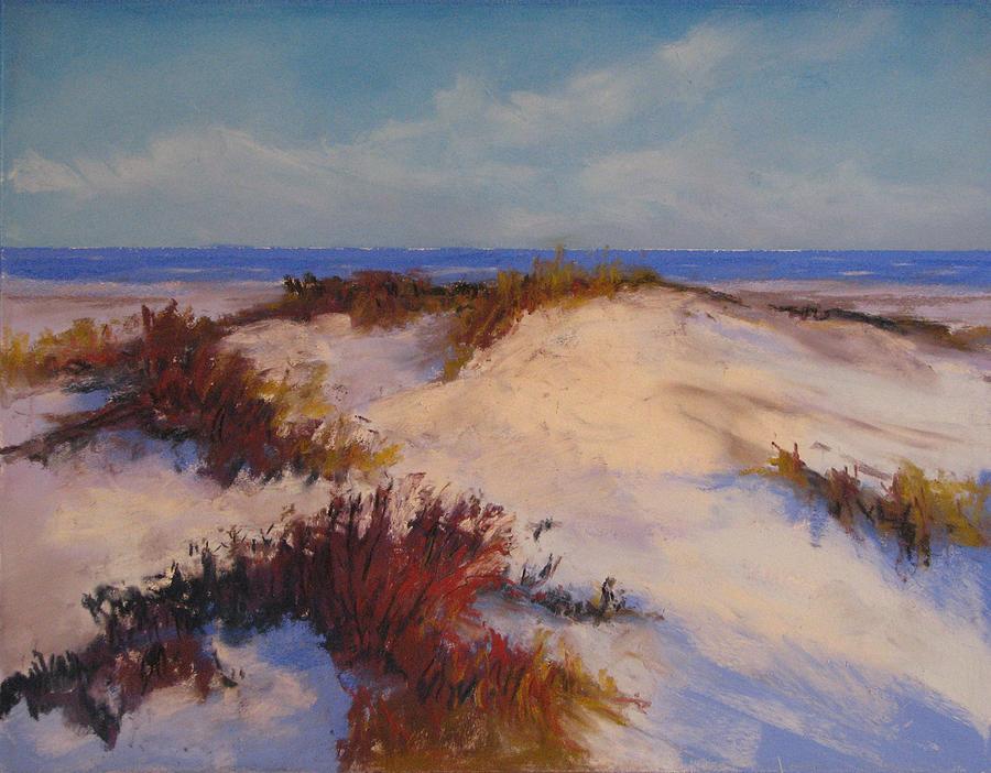 Beach Painting - Wind Blown by Cecelia Campbell Beach Painting - Wind Blown by Cecelia Campbell
