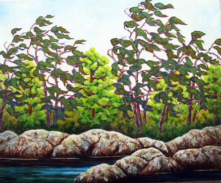 Tree Painting - Wind Blown  by Gloria ONeil