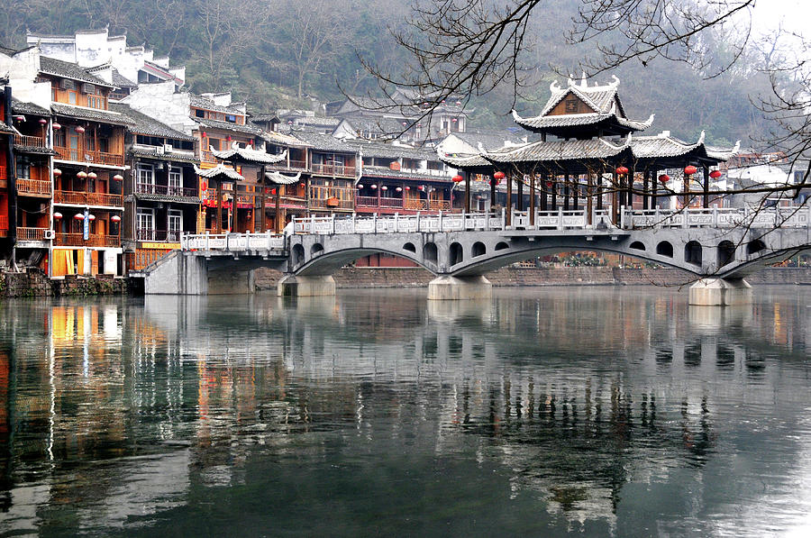 Wind Bridge Of Fenghuang Ancient Town Photograph by Melindachan