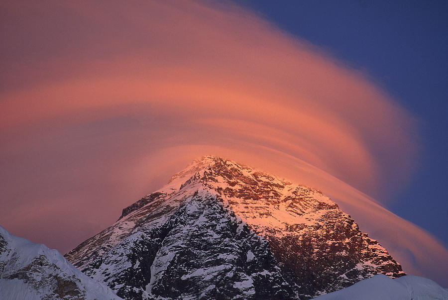 Wind Cloud Over Mount Everest Photograph by Grant  Dixon