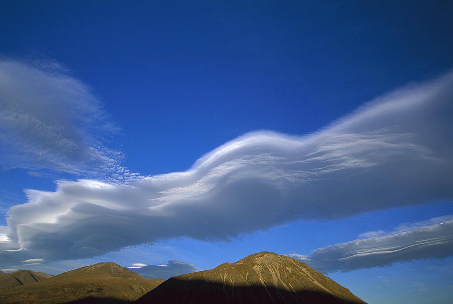 Wind Cloud Over The Ben Ohau Range Photograph by Ned Norton