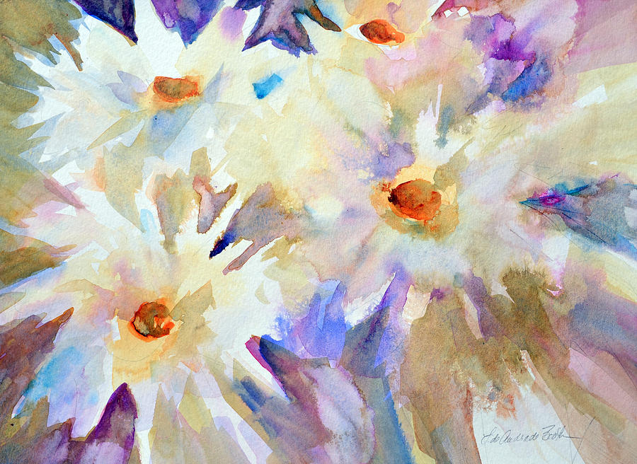 Flowers Painting - Wind Dancers by Filomena Booth Flowers Painting - Wind Dancers by Filomena Booth