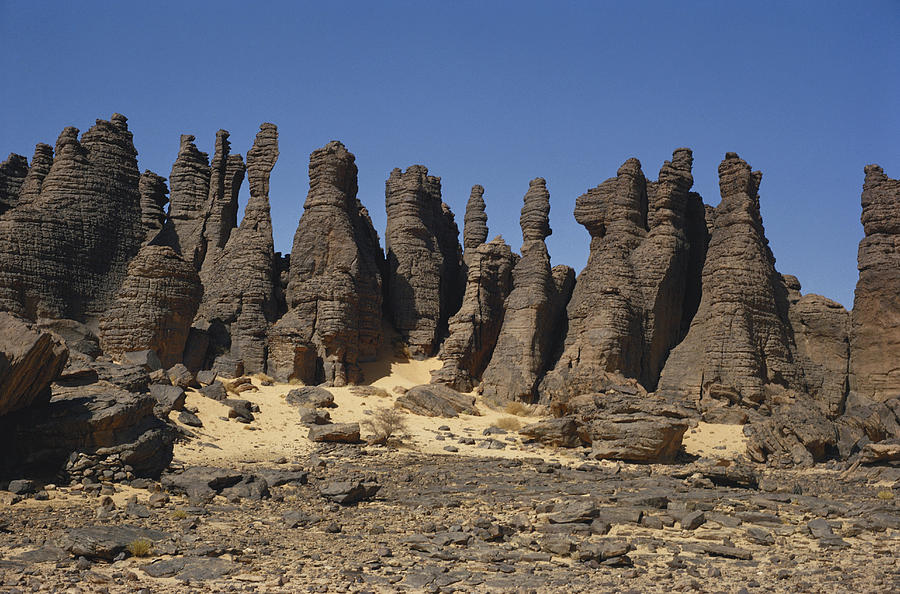 Wind-eroded Rocks, Algeria Photograph by Mario Fantin