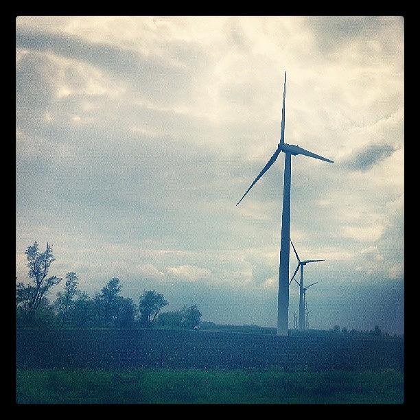 Windmill Photograph - Wind Farm In Indiana.  So Peaceful, To by Heather Hogan