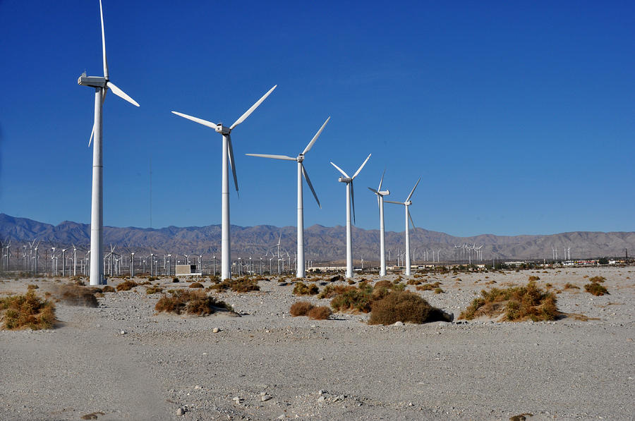 Wind Farm near Palm Springs Photograph by Diane Lent