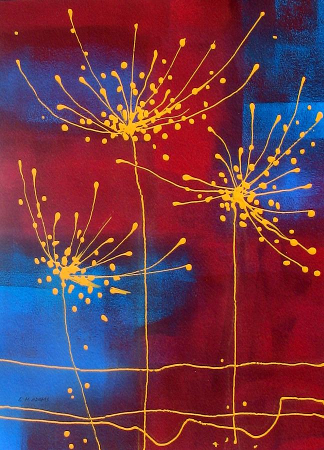 Wind Flowers Painting by Louise Adams