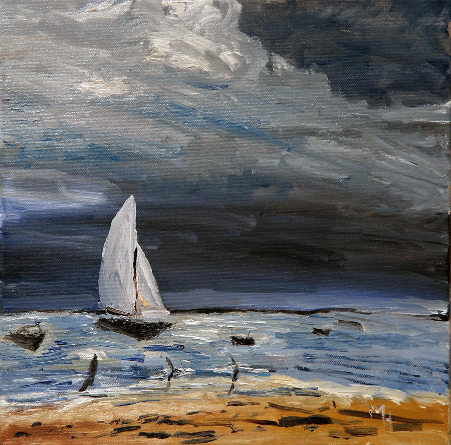 Sports Painting - Wind in My Sail by Michael Helfen