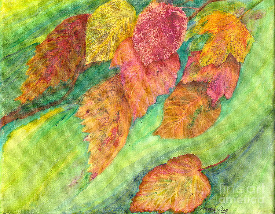 Tree Painting - Wind in the Leaves by Denise Hoag