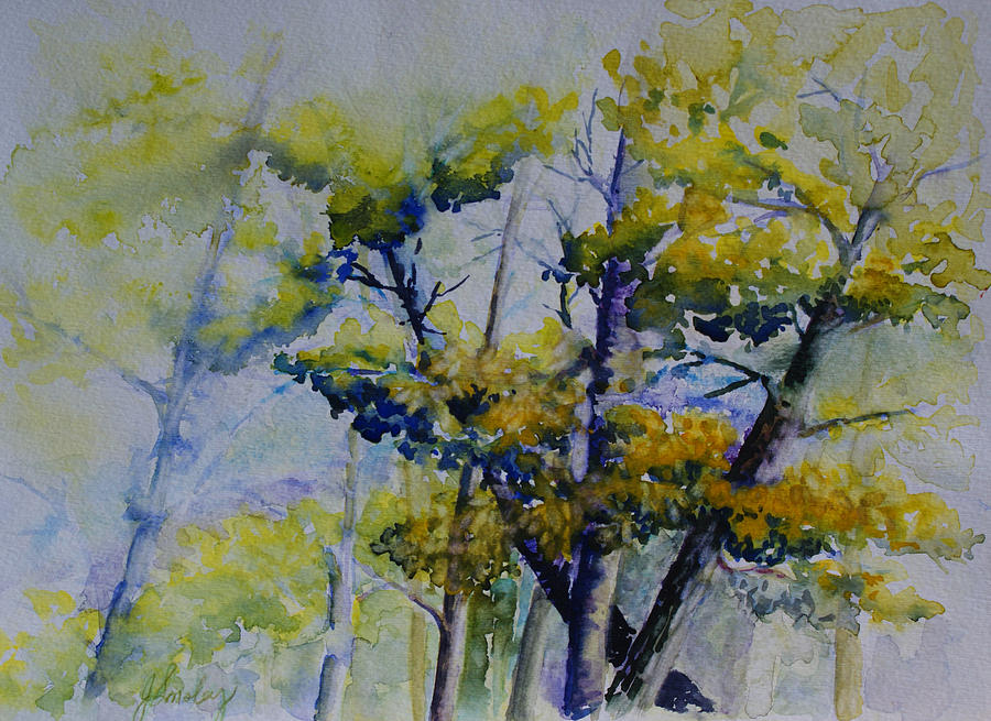 Wind in the Trees  Painting by Jo Smoley