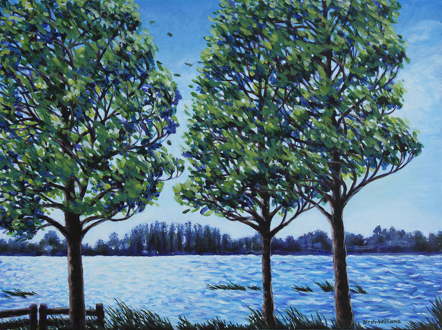 Tree Painting - Wind in the Trees by Penny Birch-Williams