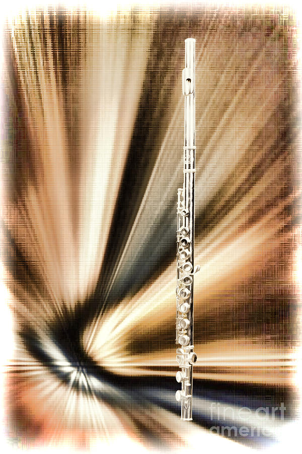 Wind instrument music flute painting photograph 3300.02 Painting by M K Miller