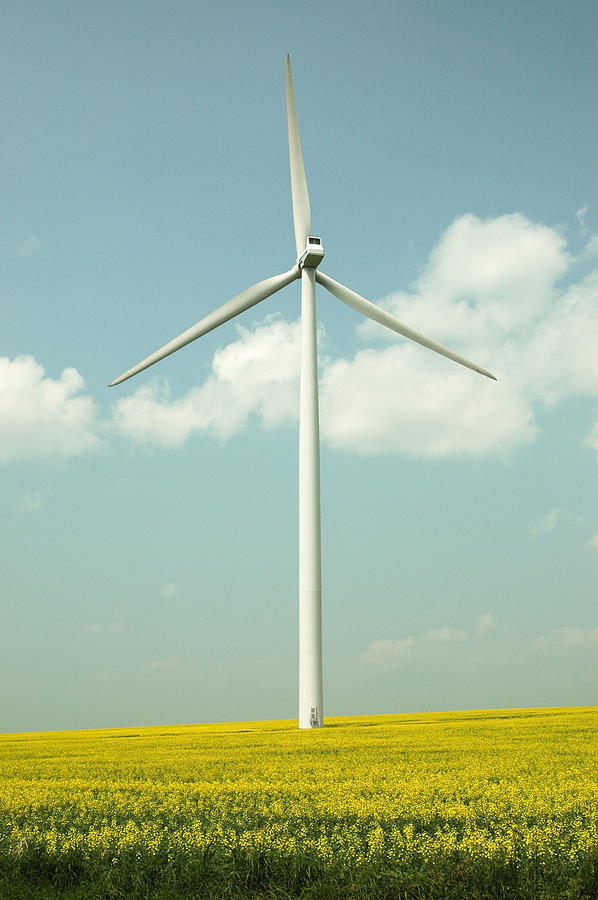 Wind Power Turbine in Manitoba. Photograph by Rob Huntley