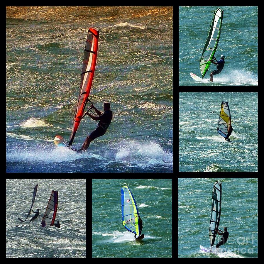 Wind Surfing Collage  Photograph by Susan Garren