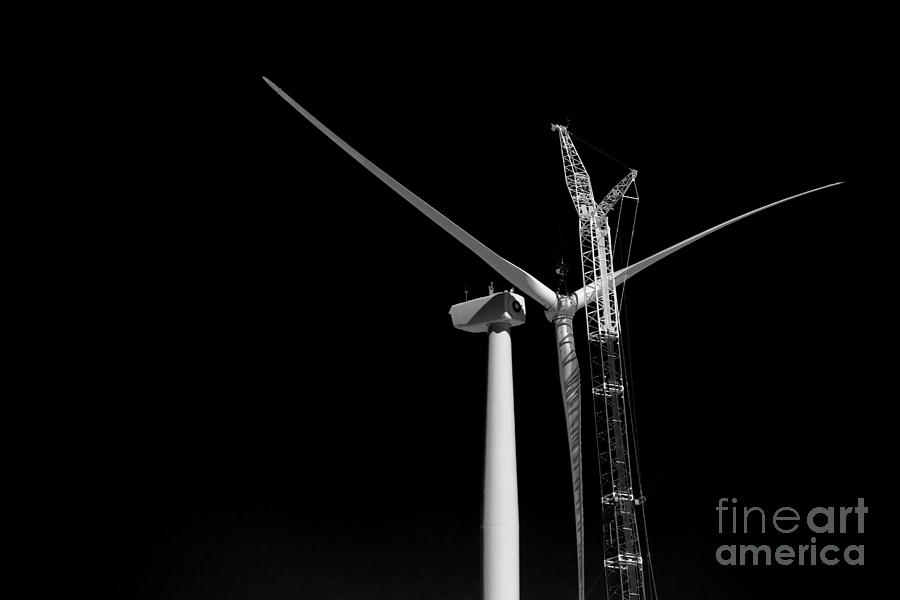 Wind Turbine Construction Photograph by Jim West