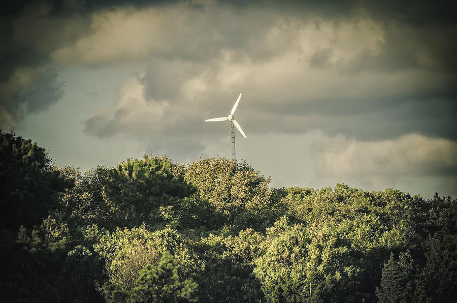 Wind turbine Falmouth Cape Cod MA Photograph by Marianne Campolongo