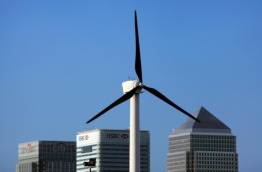 London Photograph - Wind Turbine by Martin Bond