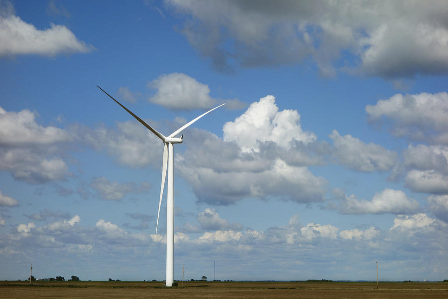 Wind Turbine on the Prairie  Photograph by Ann Powell