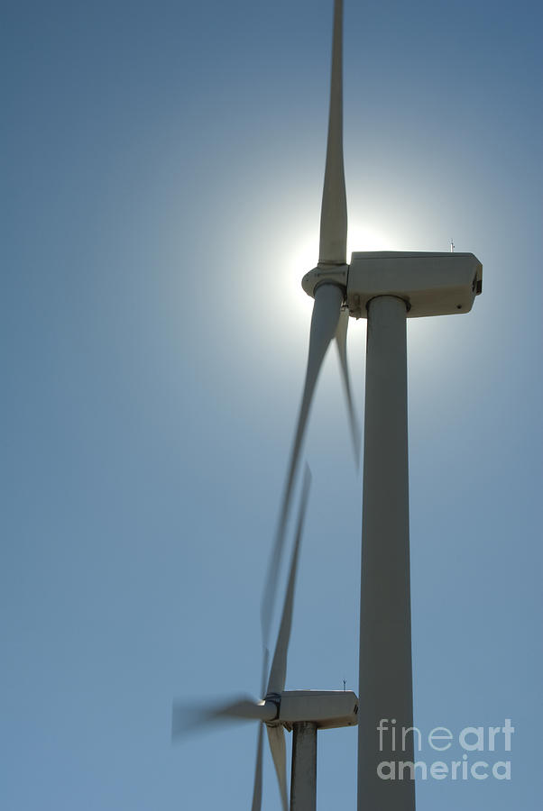 Wind Turbines Green Energy Vertical Photograph by David Zanzinger