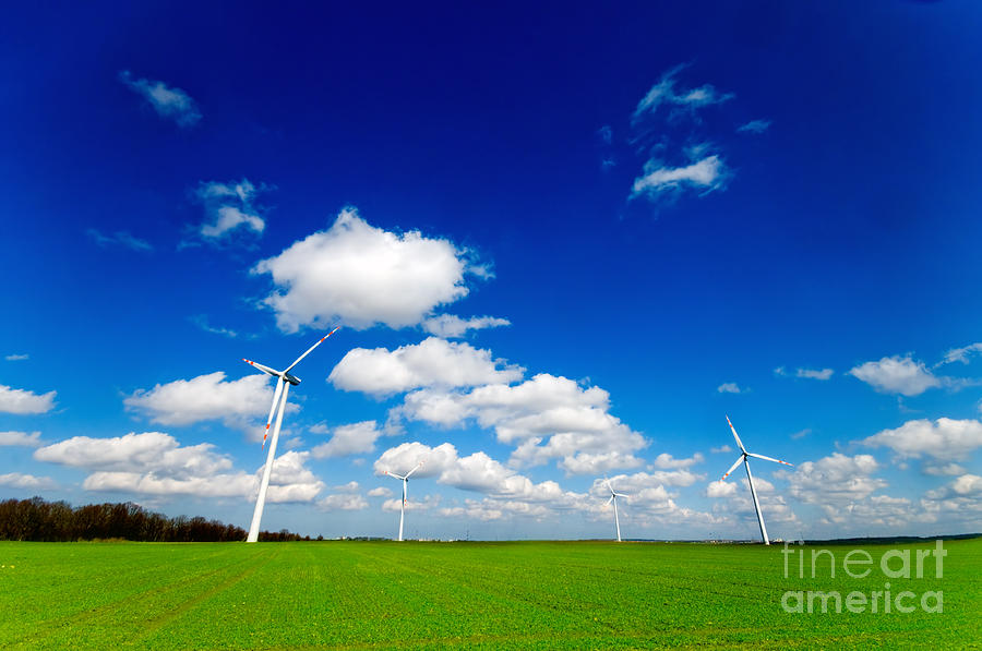 Nature Photograph - Wind turbines by Michal Bednarek