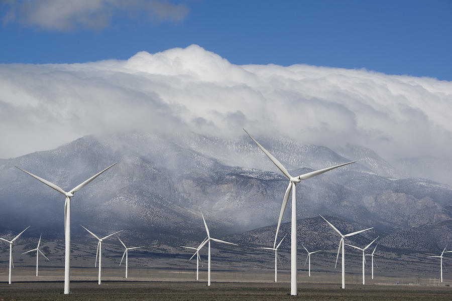 Wind Turbines Schell Creek Range Nevada Photograph by Kevin Schafer