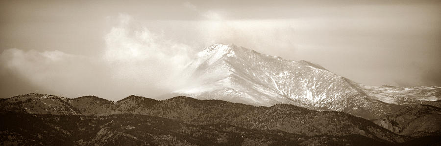 Wind Up Against Longs peak Photograph by Marilyn Hunt