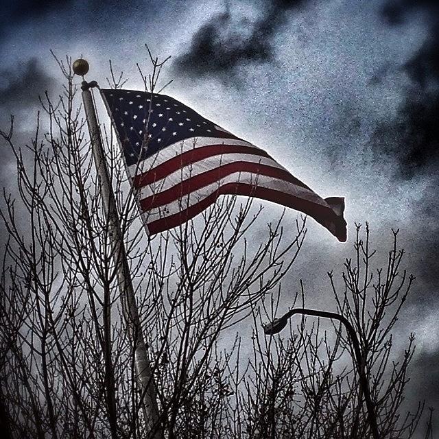 Wind Whipped Flag Photograph by Kathleen Messmer