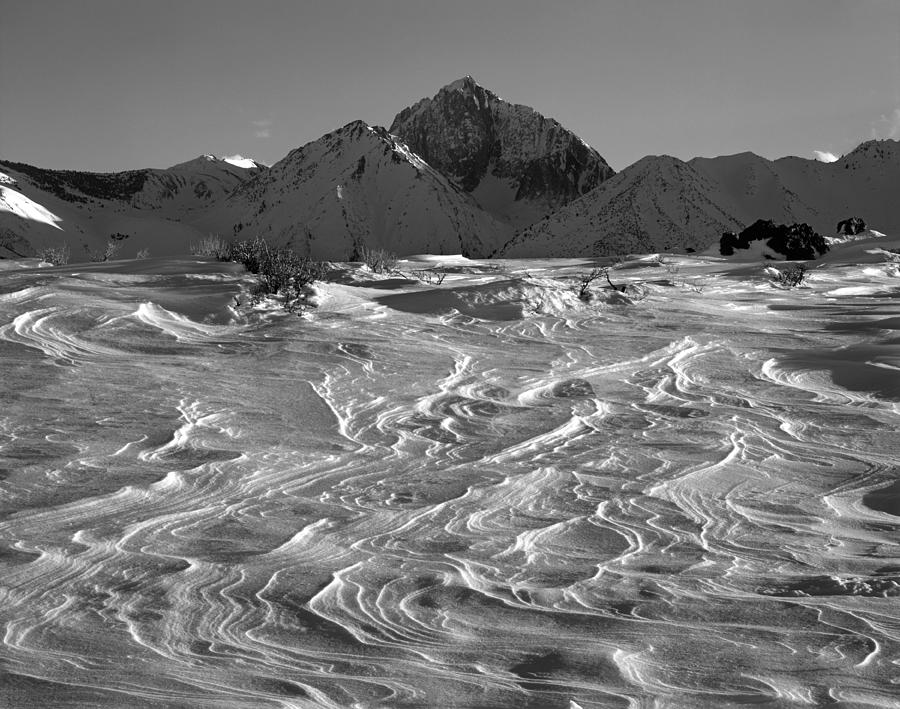 3M6394-H-BW-Mt Morrison,snow Photograph by Ed  Cooper Photography