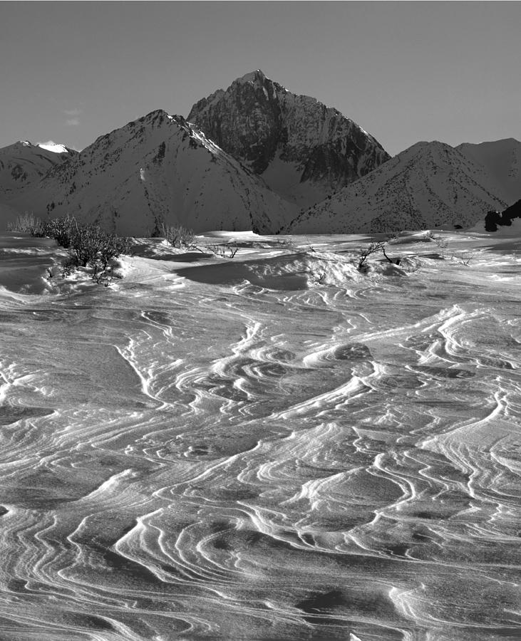 3M6394-V-BW-Mt Morrison, snow   Photograph by Ed  Cooper Photography