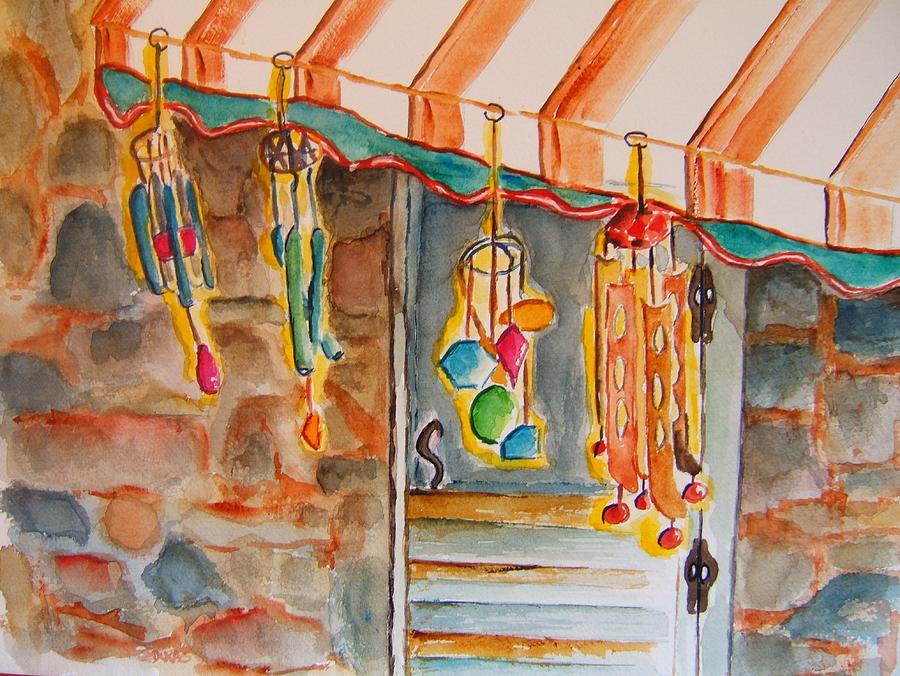 Windchimes Painting by Elaine Duras