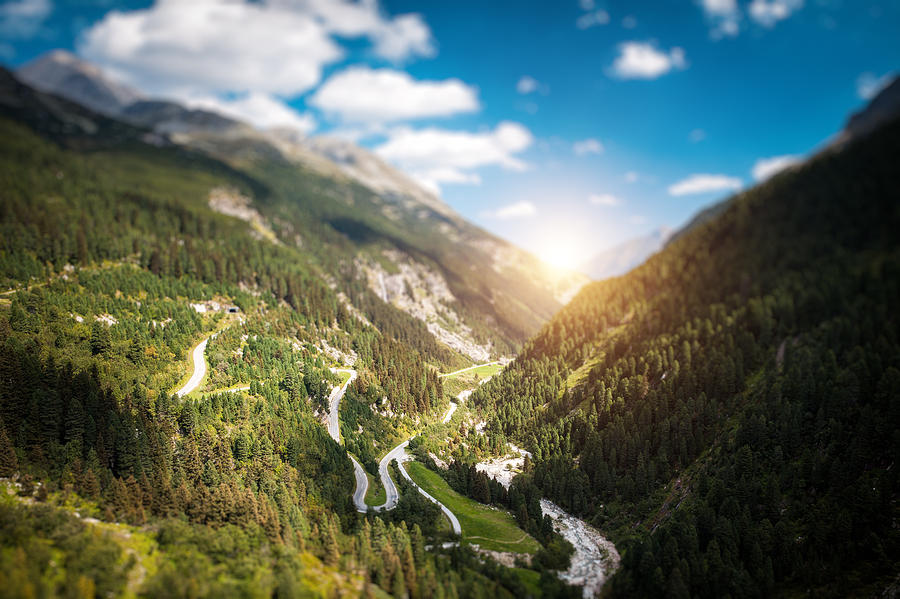 Winding Alpine Road Photograph by Borchee