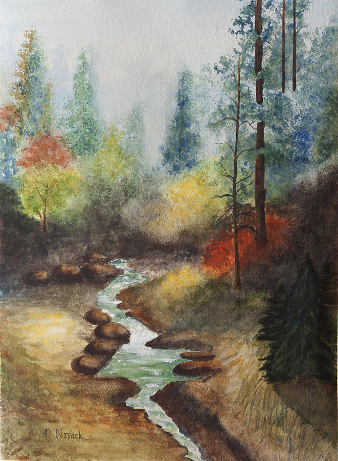 Landscape Painting - Winding Creek by Patricia Novack