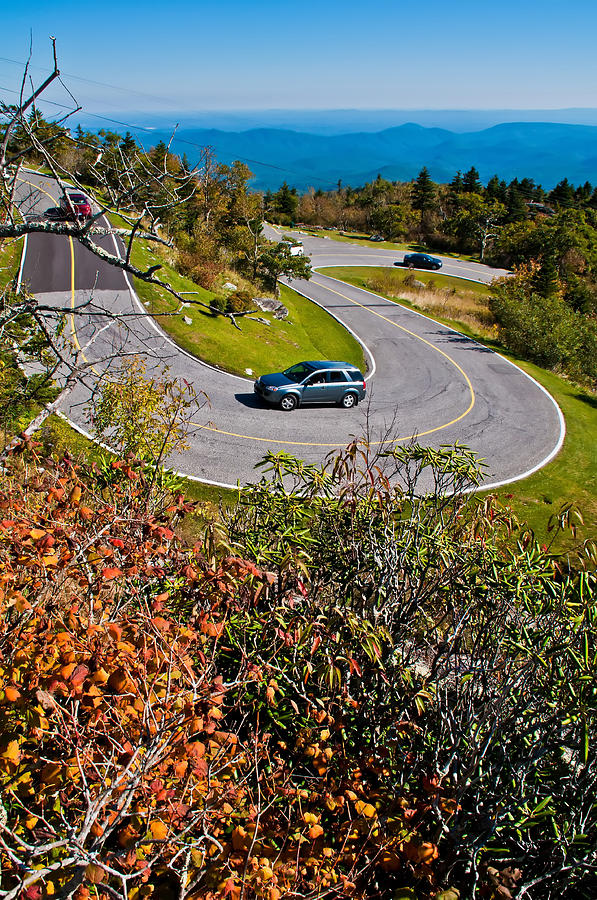 Winding Curve At Blue Ridge Parkway Photograph by Alex Grichenko