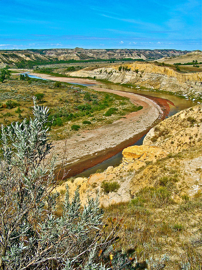 Winding Little Missouri River in Theodore Roosevelt National Park-North Dakota   Photograph by Ruth Hager