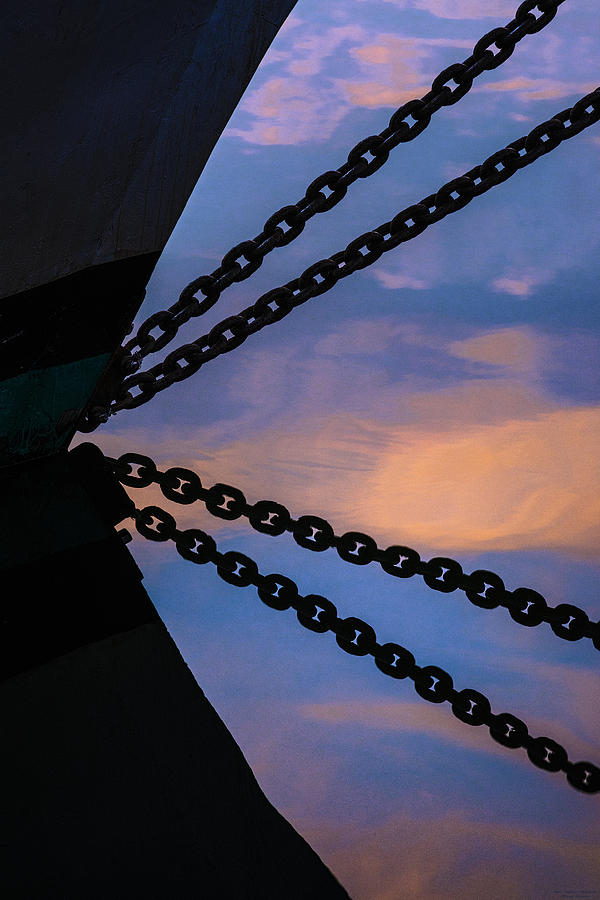Abstract Photograph - Windjammer Schooner Appledore Bobstays in Abstract by Marty Saccone