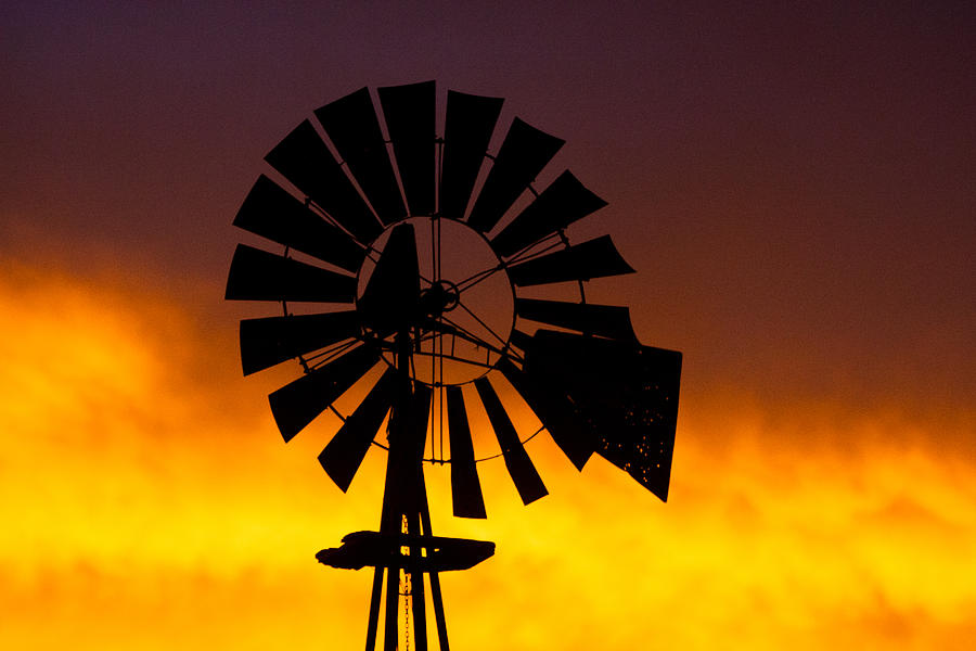 Windmill Ablaze Photograph by Shirley Heier