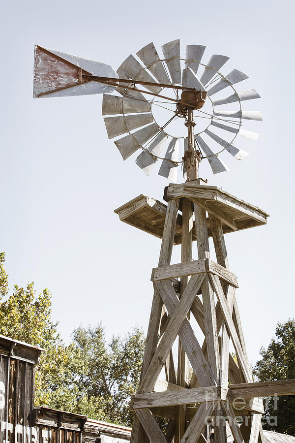 Windmill Antique in color 3005.02 Photograph by M K Miller