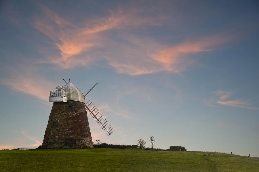 Architecture Photograph - Windmill at sunset by Matthew Gibson